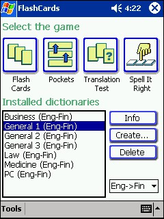 LingvoSoft FlashCards English <-> Finnish for Pock 1.3.14 screenshot